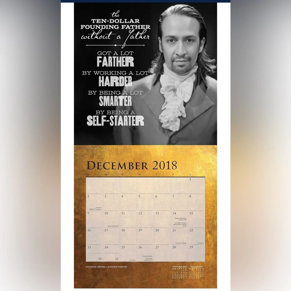Hamilton Vintage 2018 Wall Calendar New in Package Sealed